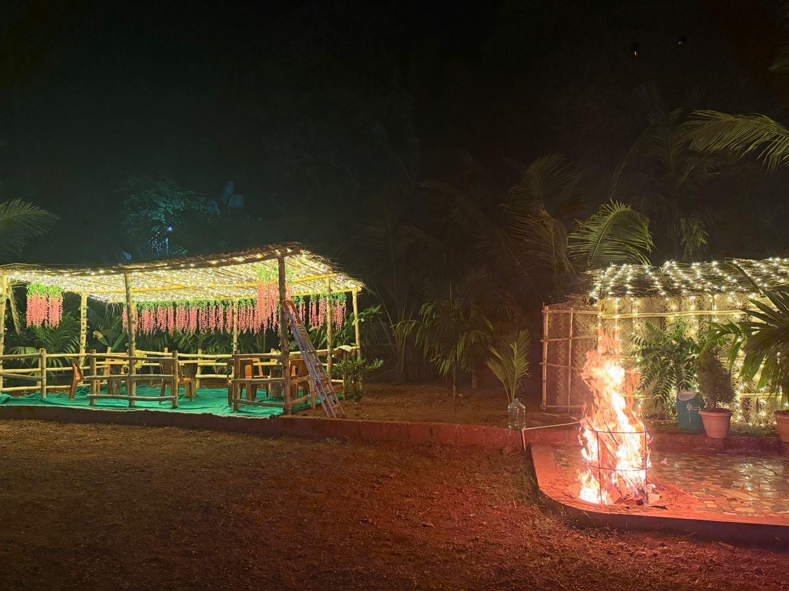 lopez Paradise honnavar homestay outdoor dining area