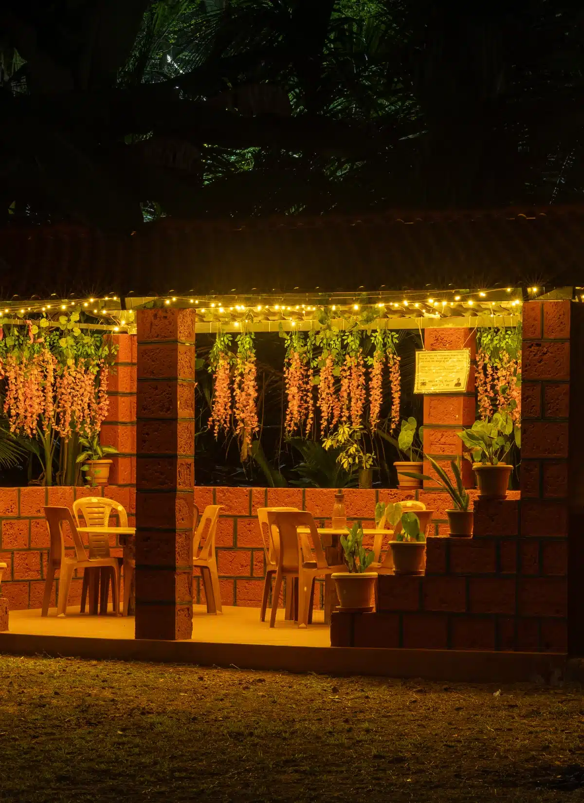 Home Open-air dining pavilion at Lopez Paradise Homestay in Honnavar.
